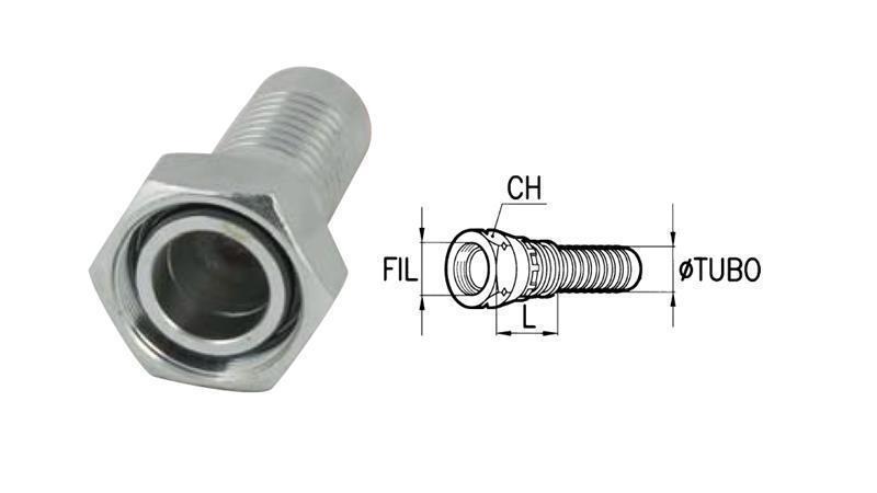 RACCORD HYDRAULIQUE DKOS 10 AVEC FEMELLE DN8-M18X1,5