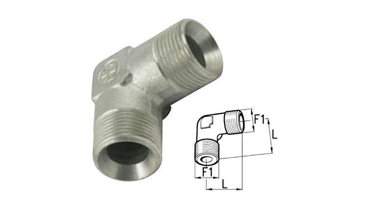 Coudé HYDRAULIQUE 90° BSP COURT MALE-MALE 1/2