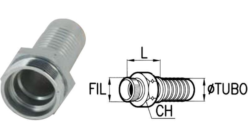 RACCORD HYDRAULIQUE CEL 15 L MALE DN12-M22x1.5