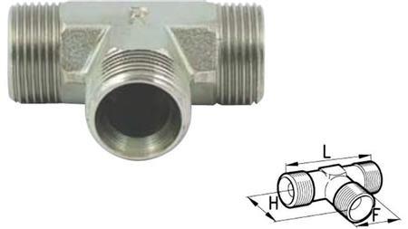 TEE HYDRAULIQUE BSP MALE-MALE 1/2
