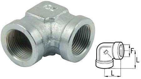 HYDRAULISK BEND 90° KORT HUNDE-HUNDE 3/4