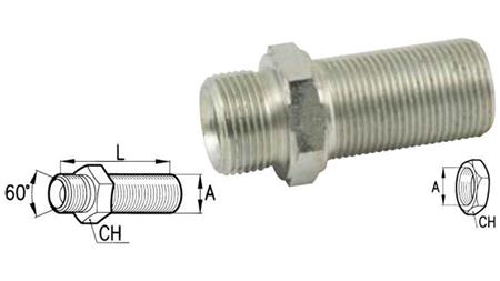 COUDE DOUBLE HYDRAULIQUE BSP ÉTENDU 3/4