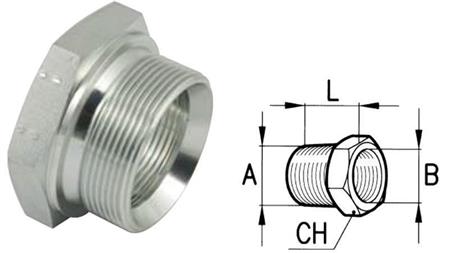 HYDRAULISK ADAPTER HAN-HUN 3/8-1/4