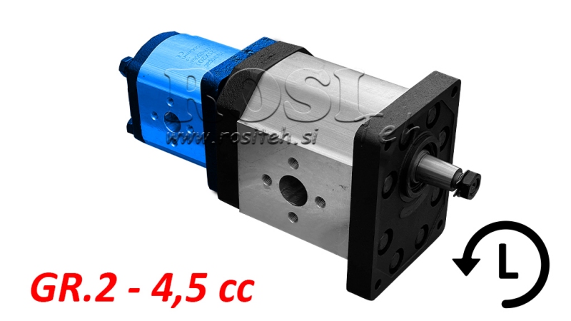 POMPE HYDRAULIQUE SECONDAIRE GROUPE 2 –4.5 cm³ – ROTATION A GAUCHE (REFERENCE : 20A4.5X201)