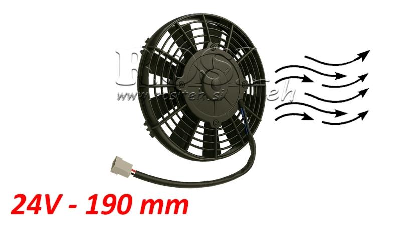 AXIÁLNY VENTILÁTOR 190MM VYŤAHUJÚCI 24V