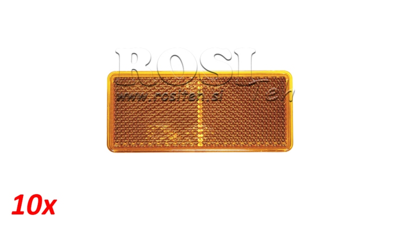 PRAVOKOTNI ODSEVNIK ORANŽNI 105x48 (10kom)