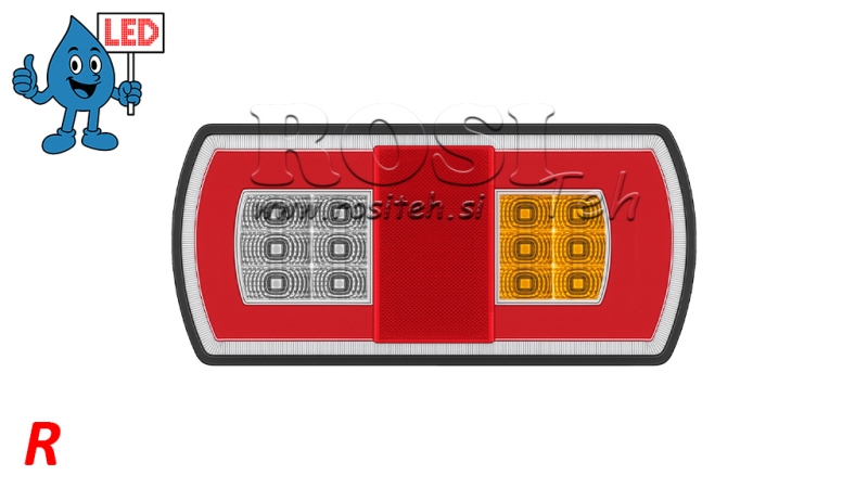 LUMIÈRE ARRIÈRE LED COMBINÉE 12/24V DROITE