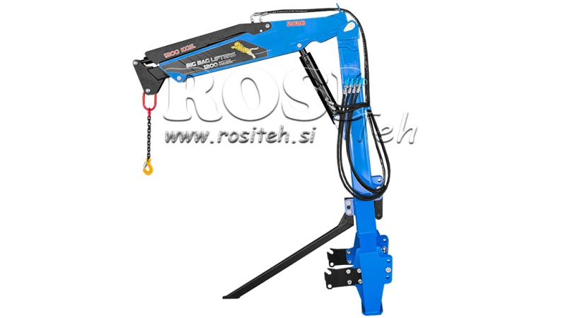 GRUE TROIS POINTS POUR TRACTEUR – BRAS HYDRAULIQUE 1200 KG