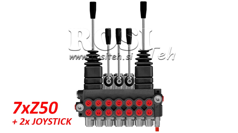 HYDRAULICKÝ VENTIL 7xZ50 + 2x JOYSTICK