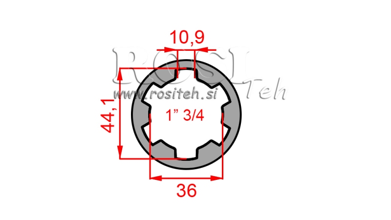 ADAPTOR CARDANIC BUȘĂ 1-3/4 (80 mm)