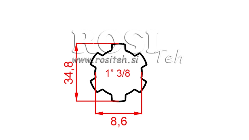 PTO ADAPTER 1-3/8 STANDARD (400 mm)