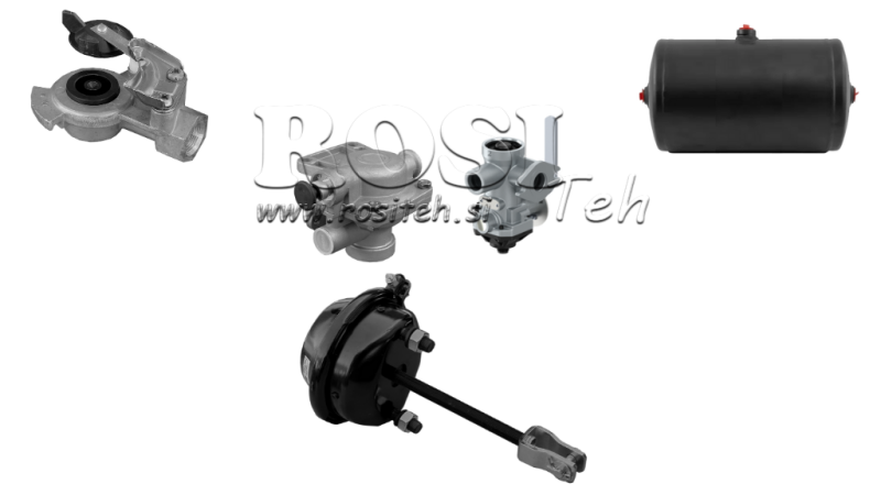 ENSEMBLE DE FREINS À AIR POUR REMORQUE SYSTÈME CIRCULAIRE COMPLET 1 CYLINDRE