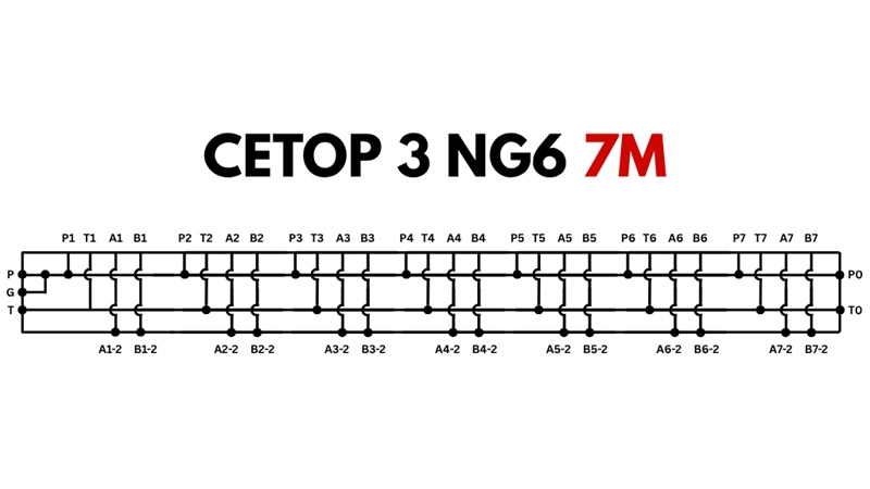 EMBASE 7 POSTES CETOP 3 SANS LIMITEUR DE PRESSION