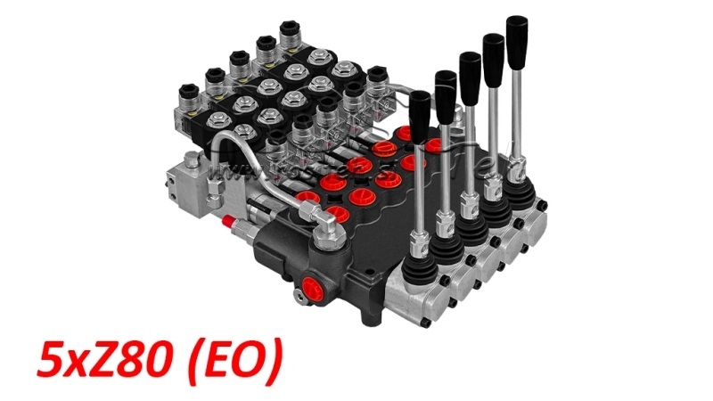 DISTRIBUTEUR MONOBLOC HYDRAULIQUE ÉLECTRO-MANUEL 5xZ80