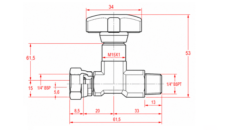 HYDRAULISCHE KLEP VOOR MANOMETER