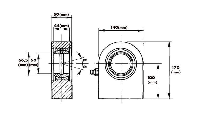 ROULEMENT À ŒIL DE SOUDAGE - JOINT DE PLATEAU FI 60/100