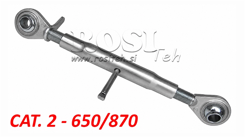 BARRE DE POUSSEE 3EME POINT MÉCANIQUES POUR TRACTEUR A FILETAGE STANDARD - CAT. 2 - M30X3 - 650/870