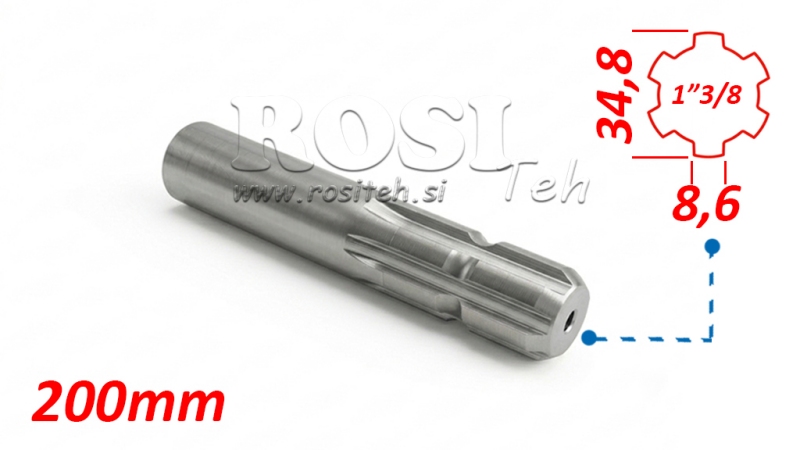 ZAPFWELLEN ANSATZ 13/8 L=200