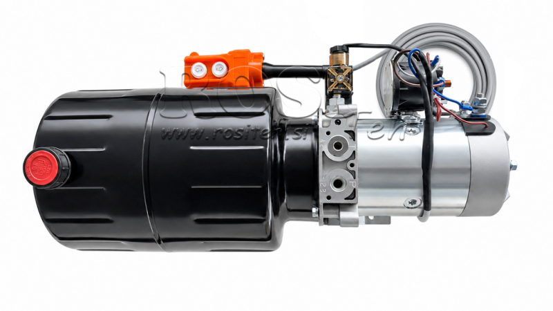 MINI HÜDRAULILINE JÕUÜKSUS 24V DC - 2.2kW = 2.1cc - 8 lit - ühefaasiline kokkupanek (metall)