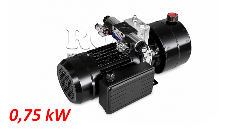 MINI POWER-PACK HIDRÁULICO 230V AC (0.75 kW) - 3.7 cc - 5.2 lit/min - tanque 4 lit
