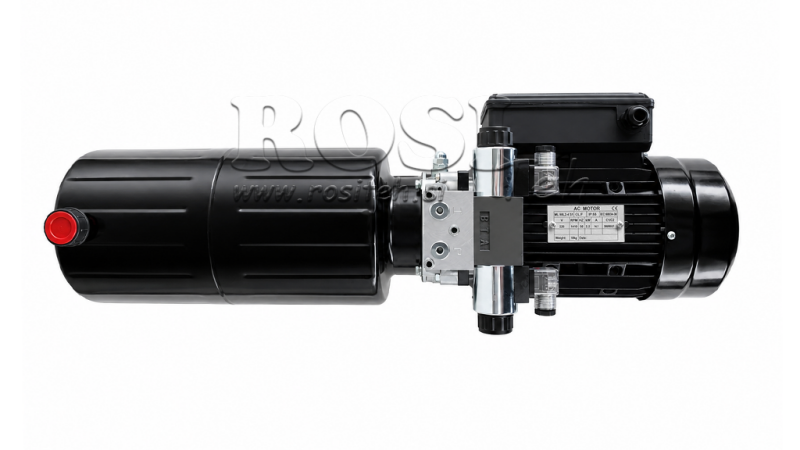 MINI HYDRAULIKAGGREGAT 230V AC (2,2 kW) - 8,0 cc - 11,2 lit/min - tank 12 lit