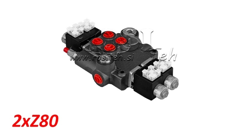 DISTRIBUTEUR MONOBLOC ÉLECTROHYDRAULIQUE 2xZ80