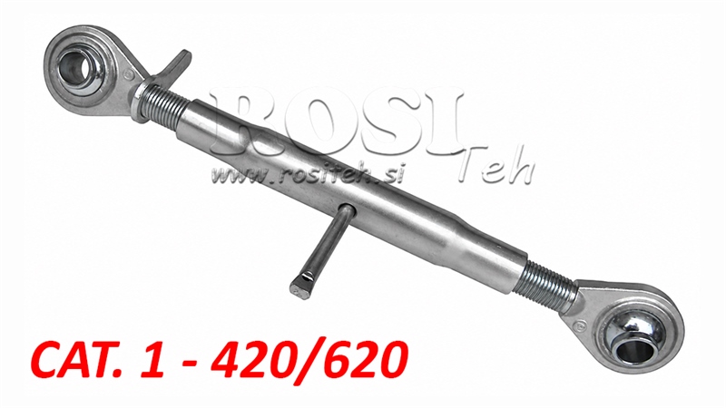 BARRE DE POUSSEE 3EME POINT MÉCANIQUES POUR TRACTEUR A FILETAGE STANDARD - CAT. 1 - M27X3 - 420/620