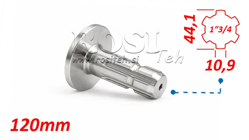 P.T.O. ADAPTER MET FLENS 1 3/4 L120