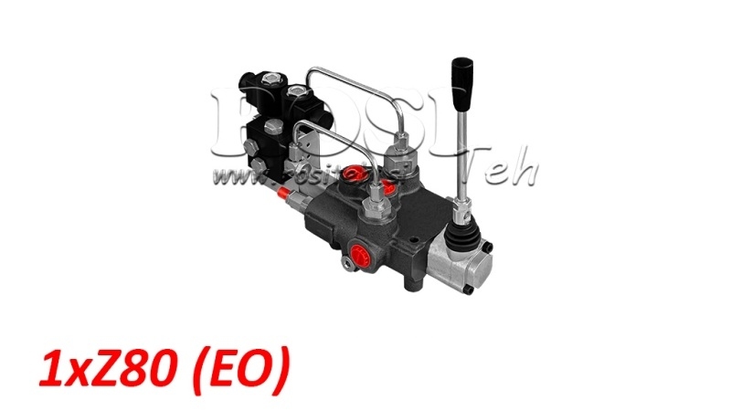 DISTRIBUTEUR MONOBLOC HYDRAULIQUE ÉLECTRO-MANUEL 1xZ80