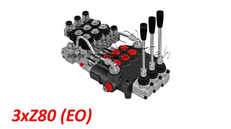 DISTRIBUTEUR MONOBLOC HYDRAULIQUE ÉLECTRO-MANUEL 3xZ80
