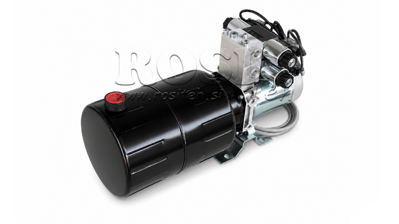 MINI HIDRAULIKUS AGGREGÁTOR 12 V DC - 1,6kW = 2,1cc - 8 lit - 2x kétirányu (fém)