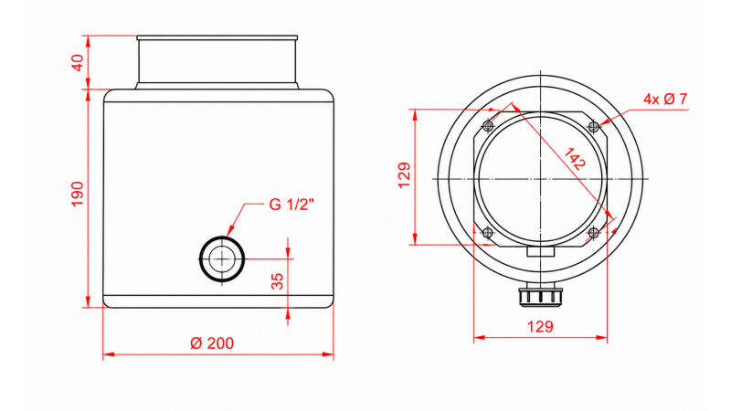 SERBATOIO IN METALLO ROLL PP 6 LITRO ORIZZONTALE-VERTICALE
