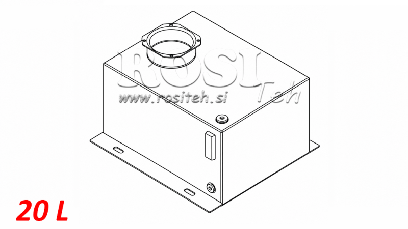 SERBATOIO IN METALLO BOX PP 20 LITRO ORIZZONTALE-VERTICALE