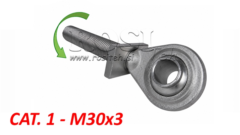 ROTULE FILETÉE PAS À GAUCHE - CAT. 1 - M30X3