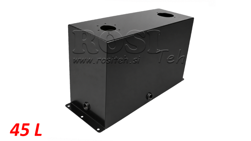 METALLTANK 45 LITER KUBE 400X255X600MM FORBEREDELSE FOR RETURFILTER
