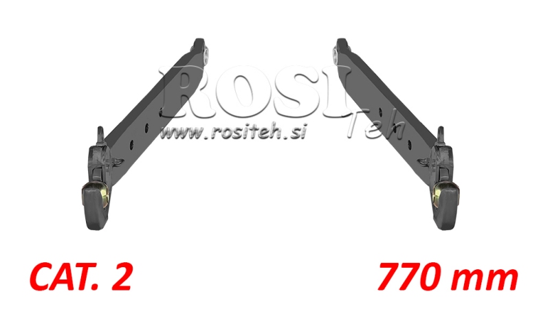 BRAS INFÉRIEURS D'ATTELAGE TROIS POINTS CAT. 2 - 70x20 mm - 770 mm (75 HP)