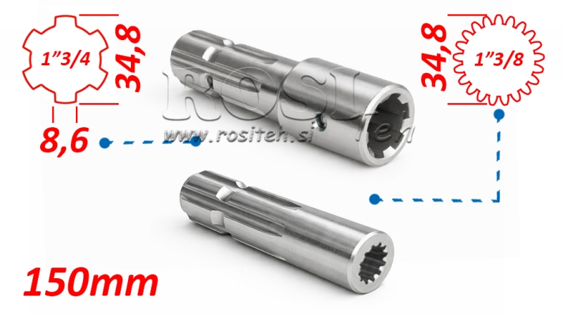 P.T.O. ADAPTER 1''3/4  -21 TAND