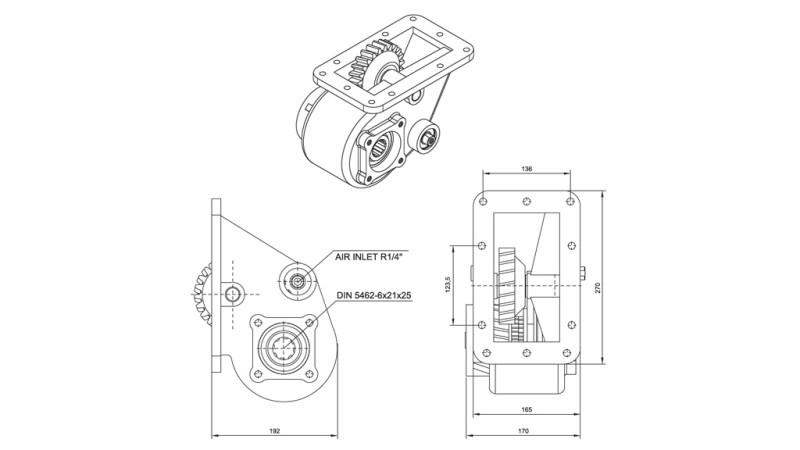 Rozmery HYDRAULICKEJ ČERPADLA - SCANIA GR 871