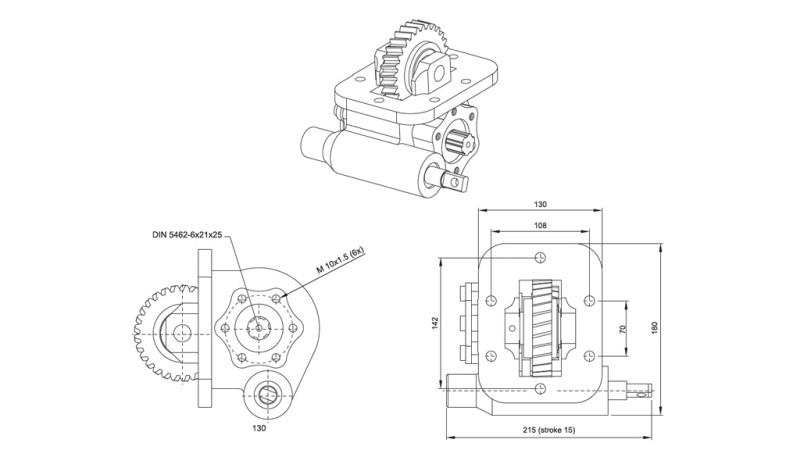 Rozmery HYDRAULICKEJ ČERPADLA - ISUZU MSB 5S VACUUM