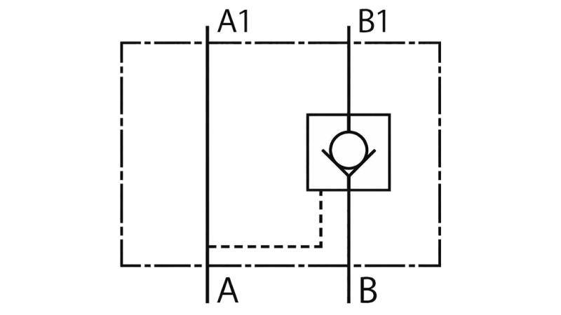 CLAPET ANTIRETOUR PILOTE SIMPLE SUR B
