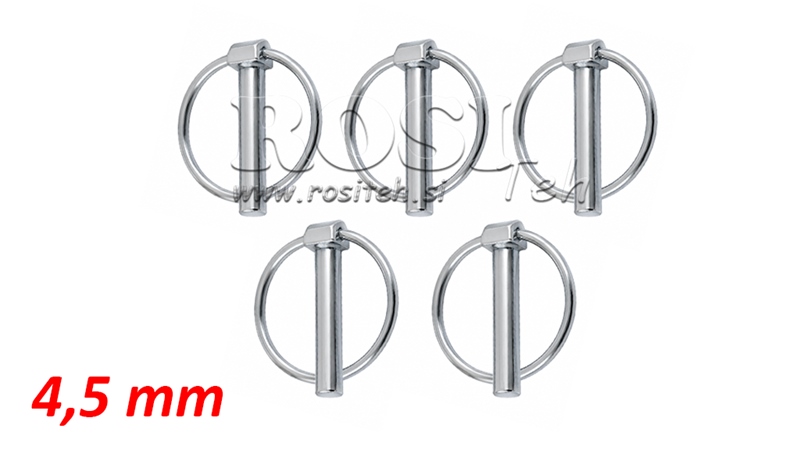 CLIPS / GOUPILLE DE SÉCURITÉ COMPLETS CIRCULAIRES Φ 04,5 MM (5PCS)