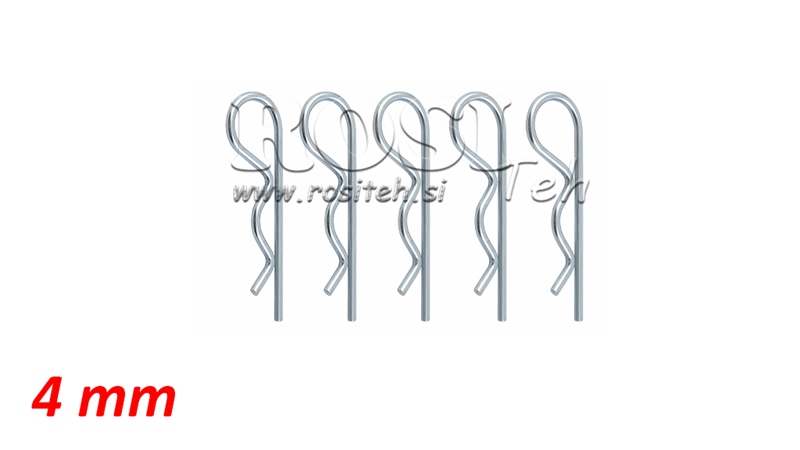 ENSEMBLE DE CLIPS DE SÉCURITÉ SIMPLE Φ 4,0 MM (5PCS)