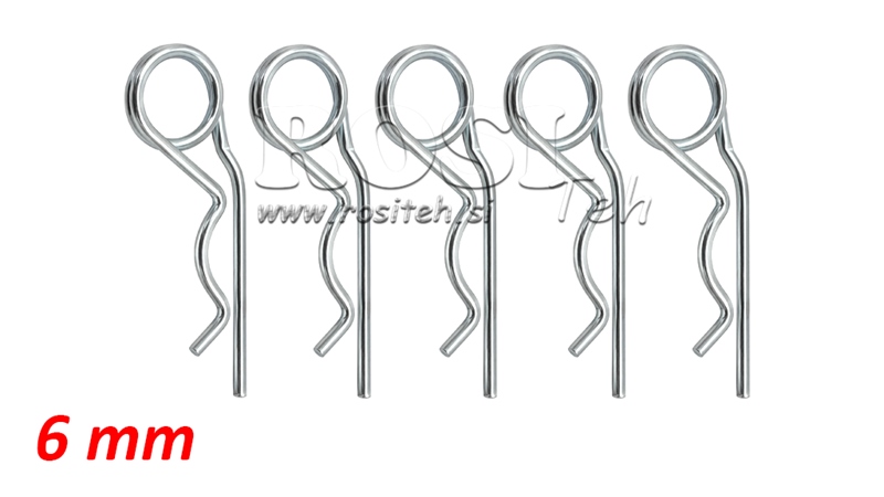 LOT DE CLIPS DE SECURITE DOUBLES Φ 6 MM (5PCS)