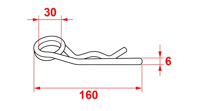 LOT DE CLIPS DE SECURITE DOUBLES Φ 6 MM (5PCS)