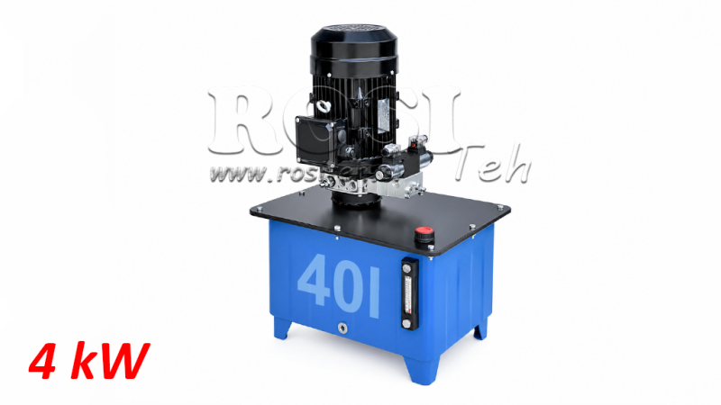 MINI POWER-PACK HIDRÁULICO 380V AC (4 kW) - 8 cc - 12 lit/min - tanque 40 lit