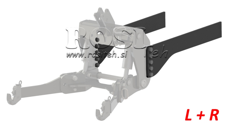 УНИВЕРСАЛНА МОНТАЖНА КОНЗОЛА ЗА ПРЕДНА ХИДРАВЛИКА НА ТРАКТОР CAT. 2 & CAT. 3 (950 mm)