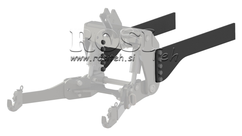 UNIVERSAL FRONT HYDRAULIC CONSOLE (950 MM) FOR TRACTOR 1500KG