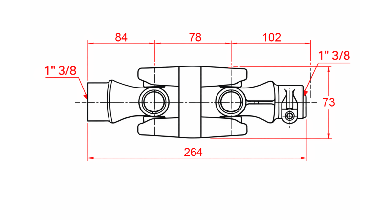 JUNTA CARDÁN DOBLE CAT.2 (264 mm)