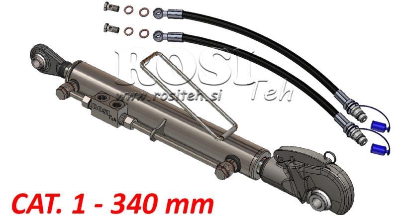 BARRE DE POUSSEE 3ÈME POINT HYDRAULIQUE AVEC CROCHET AUTOMATIQUE - CAT. 1 - 50/30-340 (20-55 HP) (19,2 mm)