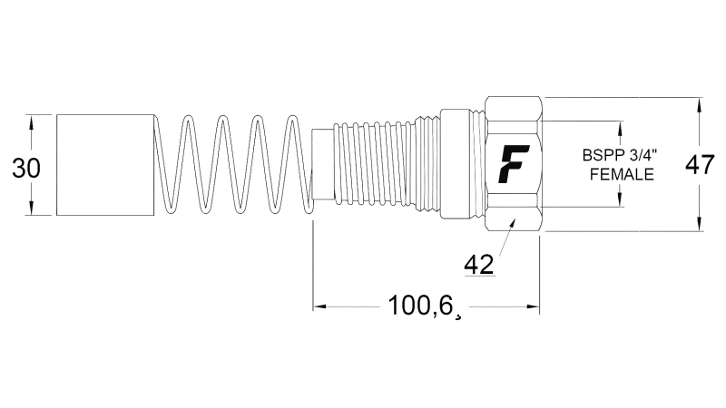 RACCORD RAPIDE FEMELLE POUR MULTI-FASTER 3/4 PARTIE FIXE